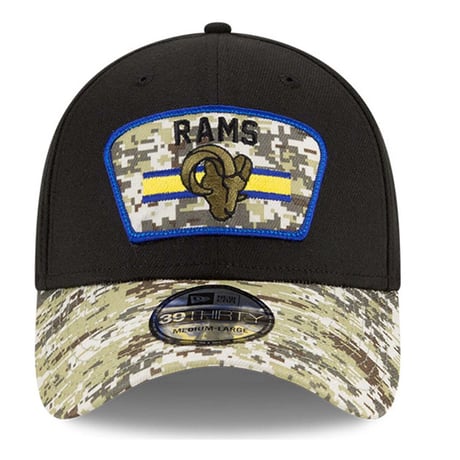 Newera ニューエラ NFL 39THIRTY ロサンゼルス ラムズ Rams ストレッチキャップ 迷彩