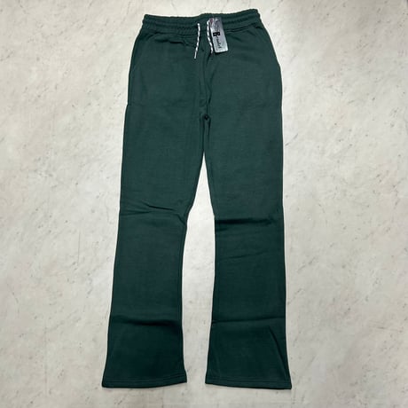 米国LAブランド Bezalel Jeans ベザレル ジーンズ リラックスフィット フレア スウェットパンツ 緑 (JNS240)