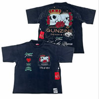 米国シカゴ発 Gunzinii ガンジーニ King & Queen Skull Boxy T-Shirt スカルTシャツ (CropT57)