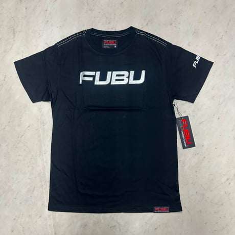 USA仕様 FUBU フブ Checkerboard チェッカーボード フォイルロゴ Tシャツ Y201 黒 (FBT6)