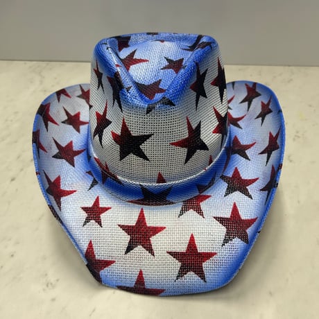 つば広 ウエスタンハット Cowboy Hat カウボーイハット 星柄 ヴィンテージテイスト (CBH8)