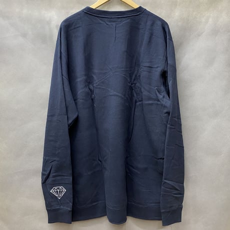 Diamond Supply ダイヤモンドサプライ PushingJewels クルーネック スウェット トレーナー 象 ネイビー