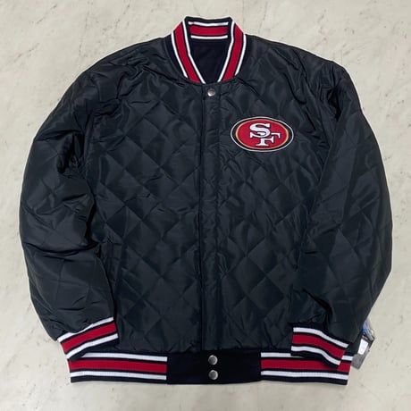 海外限定 NFL JHデザイン SF 49ers サンフランシスコ フォーティナイナーズ チャンピオンズ リバーシブル スタジャン