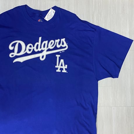 MLB公式 Majestic Athletic ロサンゼルス ドジャース LA Dodgers 半袖 Tシャツ 青 メジャーリーグ