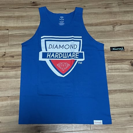 米国製 【L】 ダイヤモンドサプライ Diamond Supply Co タンクトップ 青 HARDWARE スケーター