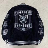 海外限定 NFL JHデザイン LV Raiders ラスベガス レイダース チャンピオンズ リバーシブル スタジャン (JH-25)