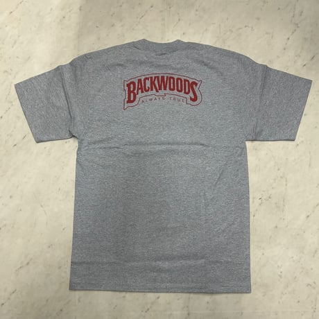 LA発 BACKWOODS バックウッズ グラフィック ヘビーウェイト Tシャツ グレー ALWAYS TRUE (GTS11)