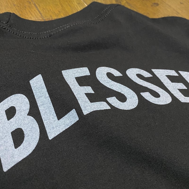 LA発 BLESSED グラフィック 半袖 ヘビーウェイト Tシャツ 黒 チカーノ