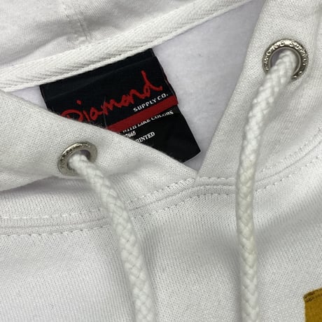 ダイヤモンドサプライ Diamond supply co. スウェット プルオーバー パーカー 白 ホワイト GoldenYears