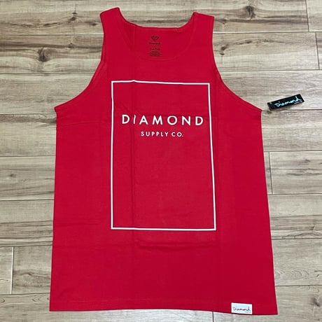 米国製 【L】 ダイヤモンドサプライ Diamond Supply Co タンクトップ 赤 BOXED ストリート スケーター