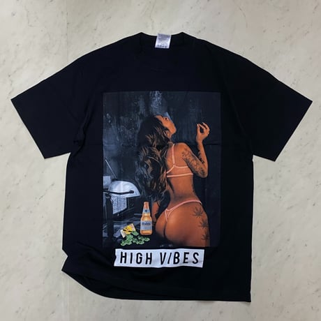 LA発 HIGH VIBES アンダーグラウンド グラフィック ヘビーウェイト Tシャツ (GTS43)