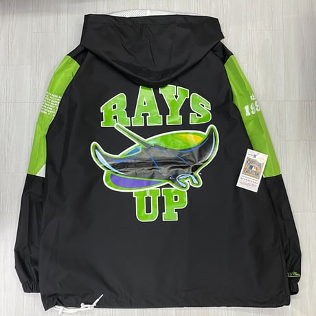 USA限定 Mitchell&Ness MLB タンパベイ レイズ Team Origins ハーフZIP ウィンドブレーカー