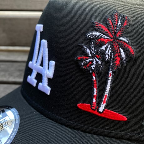 海外限定 Newera ニューエラ 9Forty Aフレーム LA Dodgers ドジャース キャップ 50th Anniv ヤシの木 (940-119)