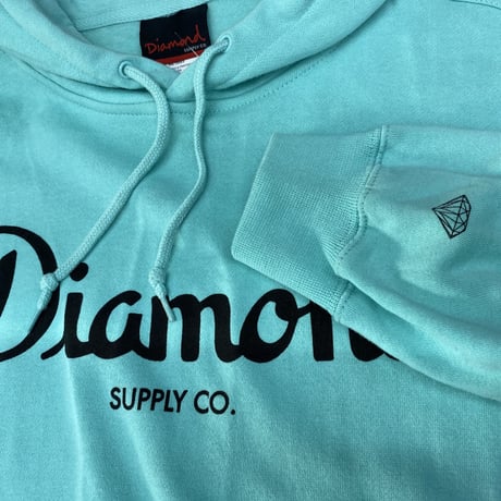 Diamond supply co. ダイヤモンドサプライ Champagne プルオーバー パーカー LA ダイヤモンドブルー
