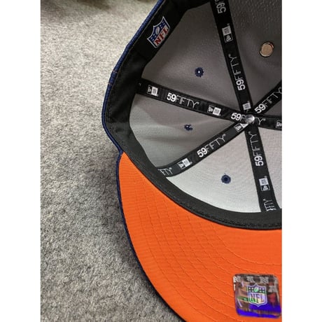 NFL 限定100周年記念 NEWERA ニューエラ Broncos デンバー ブロンコス 紺 59Fifty キャップ (10-1)