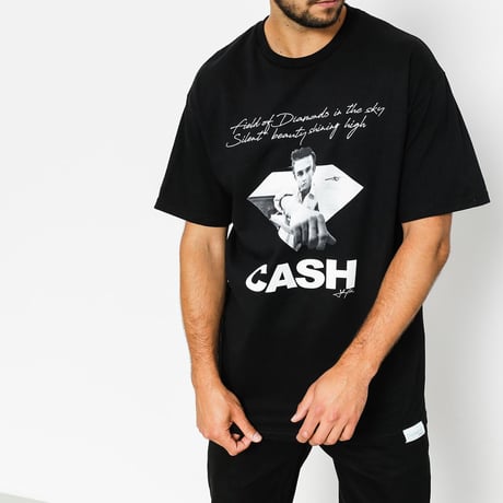 限定 【L】 Diamond Supply Co ダイヤモンドサプライ CASH ジョニーキャッシュ 半袖 Tシャツ 黒