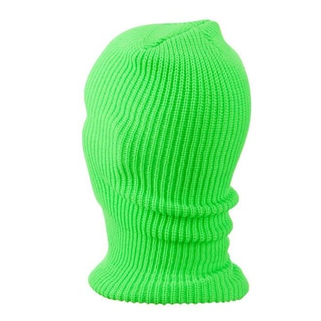 Decky ディッキー 1Hole タクティカル ニット フェイスマスク Balaclava 蛍光 ネオングリーン Ski Mask