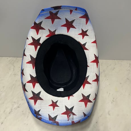 つば広 ウエスタンハット Cowboy Hat カウボーイハット 星柄 ヴィンテージテイスト (CBH8)