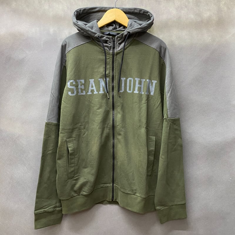 SeanJohn ショーンジョン ビッグパーカー トップス　バックプリント SEANJOHN ショーンジョン 刺繍ロゴ バックプリント スウェット