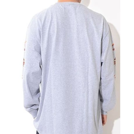 LRG エルアールジー Blended Graphic 長袖 Tシャツ ロンT グレー ロゴ マルチアイコン