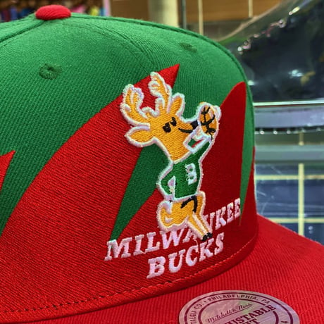 Mitchell&Ness NBA ミルウォーキー バックス Bucks スナップバックキャップ SharkTooth