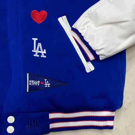 限定 MLB ロサンゼルス ドジャース LA dodgers ハローキティ コラボ リバーシブルジャケット (JH-6)