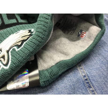 NEWERA ニューエラ NFL フィラデルフィア イーグルス ポンポン ニット帽 フリース