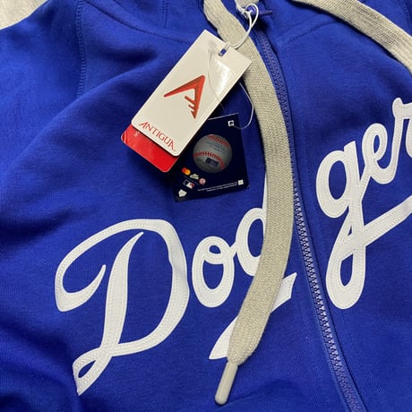 米国老舗ブランド Antigua ロサンゼルス ドジャース LA Dodgers ジップアップ パーカ Victory Hoodie