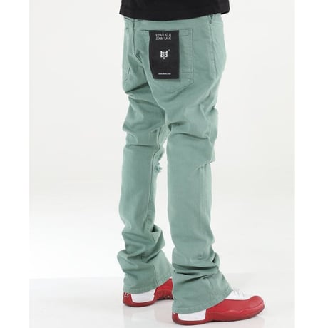 米国LAブランド Stylo Jeans LA スタイロジーンズ STACKED FLARE スタックド フレア デニム Mint Green (JNS10)