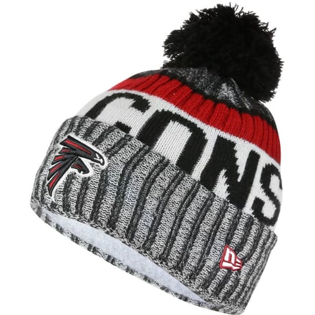 NEWERA ニューエラ FALCONS アトランタ ファルコンズ 公式 ニットキャップ ニット帽 フリース NFL アメフト ポンポン