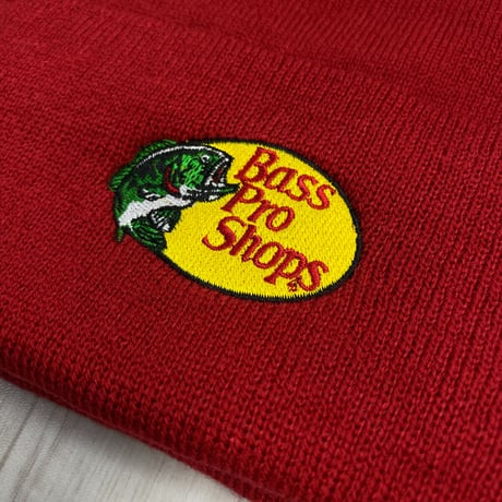 全米最大級のアウトドアブランド Bass Pro Shops バスプロショップス 刺繍ロゴ ニット帽 (Bps32)