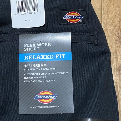 Dickies ディッキーズ WR854 ストレッチ リラックスフィット  ショートパンツ ブラック (SJNS17)