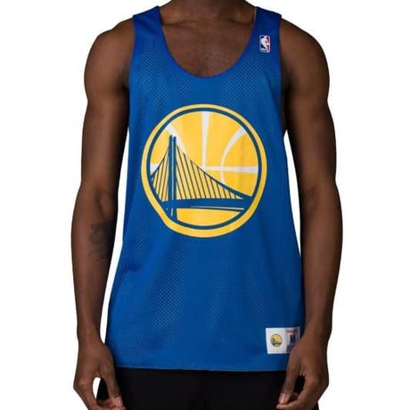 USA限定 Mitchell&Ness ミッチェル&ネス NBA リバーシブル Warrious ウォリアーズ バスケシャツ
