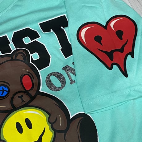 USAブランド GOAT Solo ゴートソロ TRUST NO ONE ベア 半袖 Tシャツ ミント　(GT3)