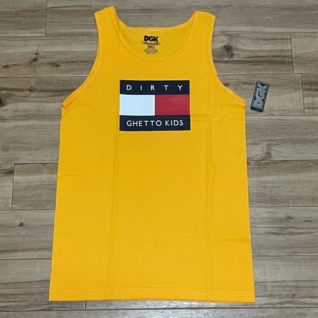 ロサンゼルス発祥 【S】 DGK ディージーケー タンクトップ 黄色 イエロー FLAG フラッグロゴ