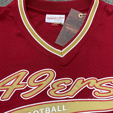 Mitchell&Ness ミッチェル&ネス NFL 49ers フォーティナイナーズ T.PROSPECT Vネックジャージ