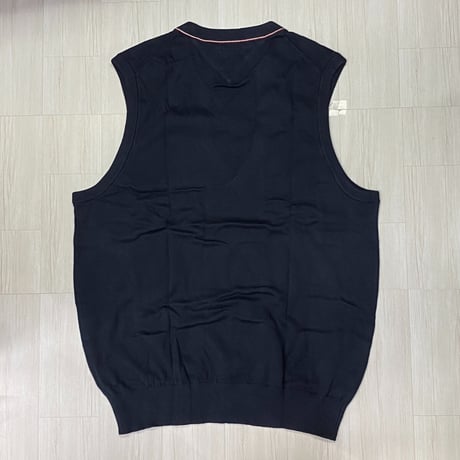 USAモデル TOMMY HILFIGER プレミアムコットンニット ベスト SkyCaptain (R4F-10)