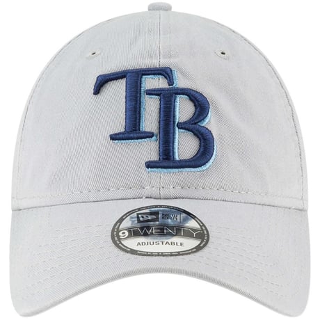 9Twenty ニューエラ NEWERA タンパベイ Rays レイズ MLB メジャーリーグ サイズ調整可 ローキャップ ストラップバック USA正規 グレー
