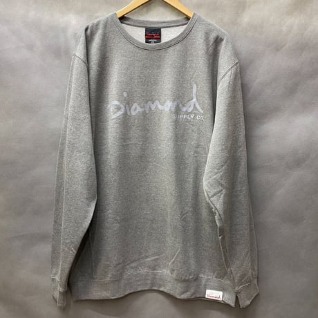 Diamond Supply ダイヤモンドサプライ OG Script クルーネック スウェット トレーナー グレー