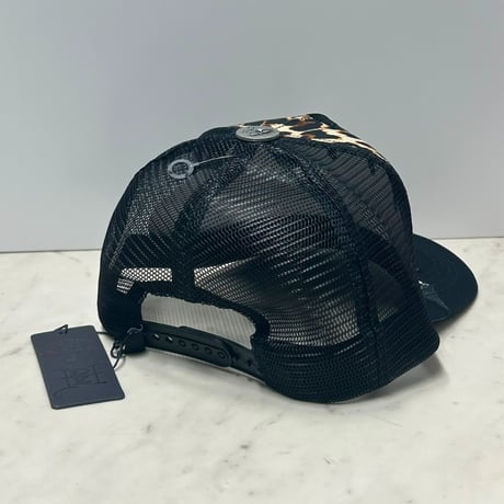 USA仕様 Ed Hardy エドハーディ Leopade Sacred Heart ハート メッシュ トラッカーキャップ ヒョウ柄 (EDC9)