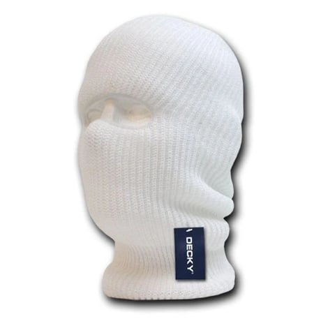 Decky ディッキー 1Hole タクティカル ニット フェイスマスク Balaclava 白 Ski Mask
