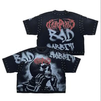 カリフォルニア発 Rare Peace レアピース Bad Face Mask クロップドTシャツ ラインストーン (CropT21)