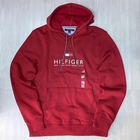 TOMMY HILFIGER USA トミーヒルフィガー Core Basic プルオーバーパーカー  バーガンディ