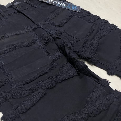 海外限定 KDNK ディーケーエヌケー Stacked Skinny Flare スタックド スキニーフレア ダメージ ジーンス (JNS59)
