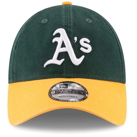 9Twenty ニューエラ NEWERA オークランド アスレチックス MLB ストラップバックキャップ 緑/黄