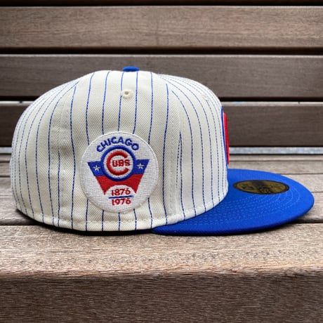 USA限定 Newera 59FIFTY シカゴ カブス CUBS 100th Anniv. ピンストライプ Cooperstown (5-4)