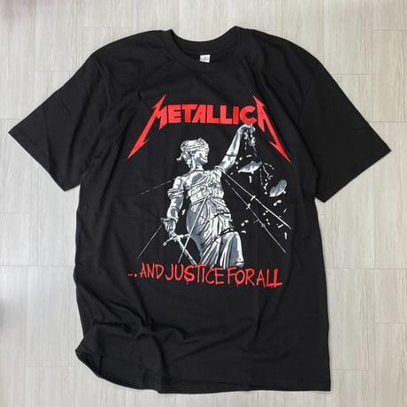 LA発 Metallica メタリカ Justice For All 半袖 ヘビーウェイト Tシャツ 黒 バンドT