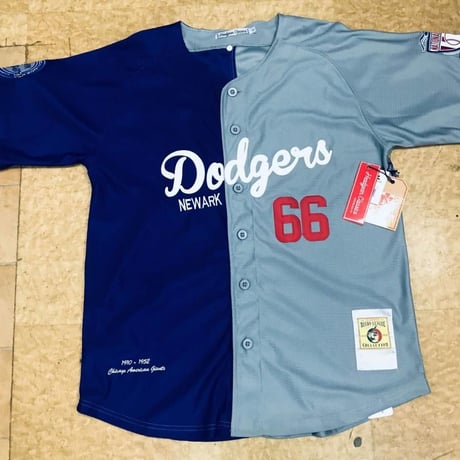NEGRO LEAGUE ニグロリーグ Dodgers ニューアーク ドジャース ベースボールシャツ 背番号66 (HGC-BB16)
