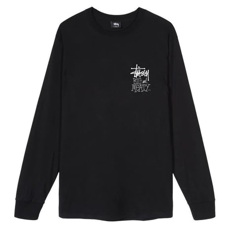 Stussy ステューシー BIG MEATY ビッグマイティ 恐竜 ショーンフォント 長袖 Tシャツ ロンT 黒 ブラック ストリート USA正規品