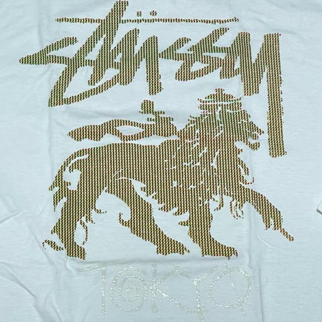 【M】 Stussy ステューシー RASTA FLAG ラスタライオン 長袖Tシャツ ロンT 白  (70)